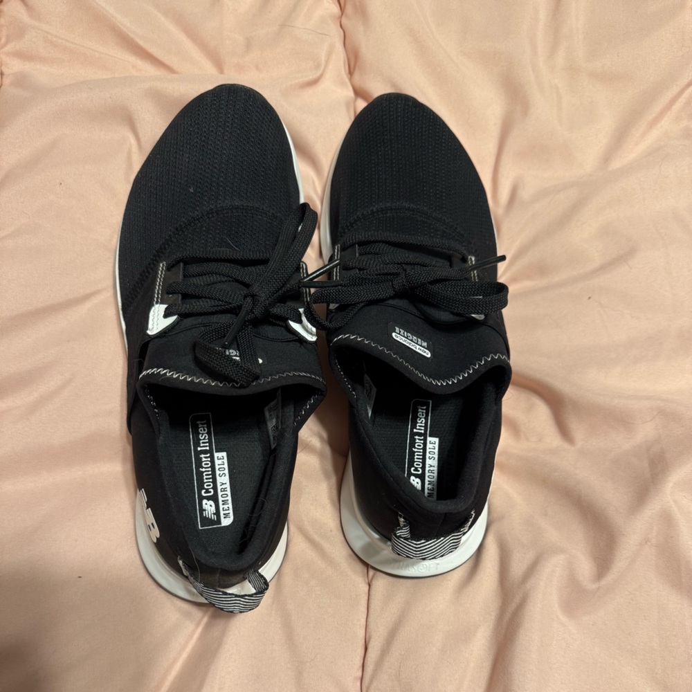 New Balance Black and White Comfort Sneakers